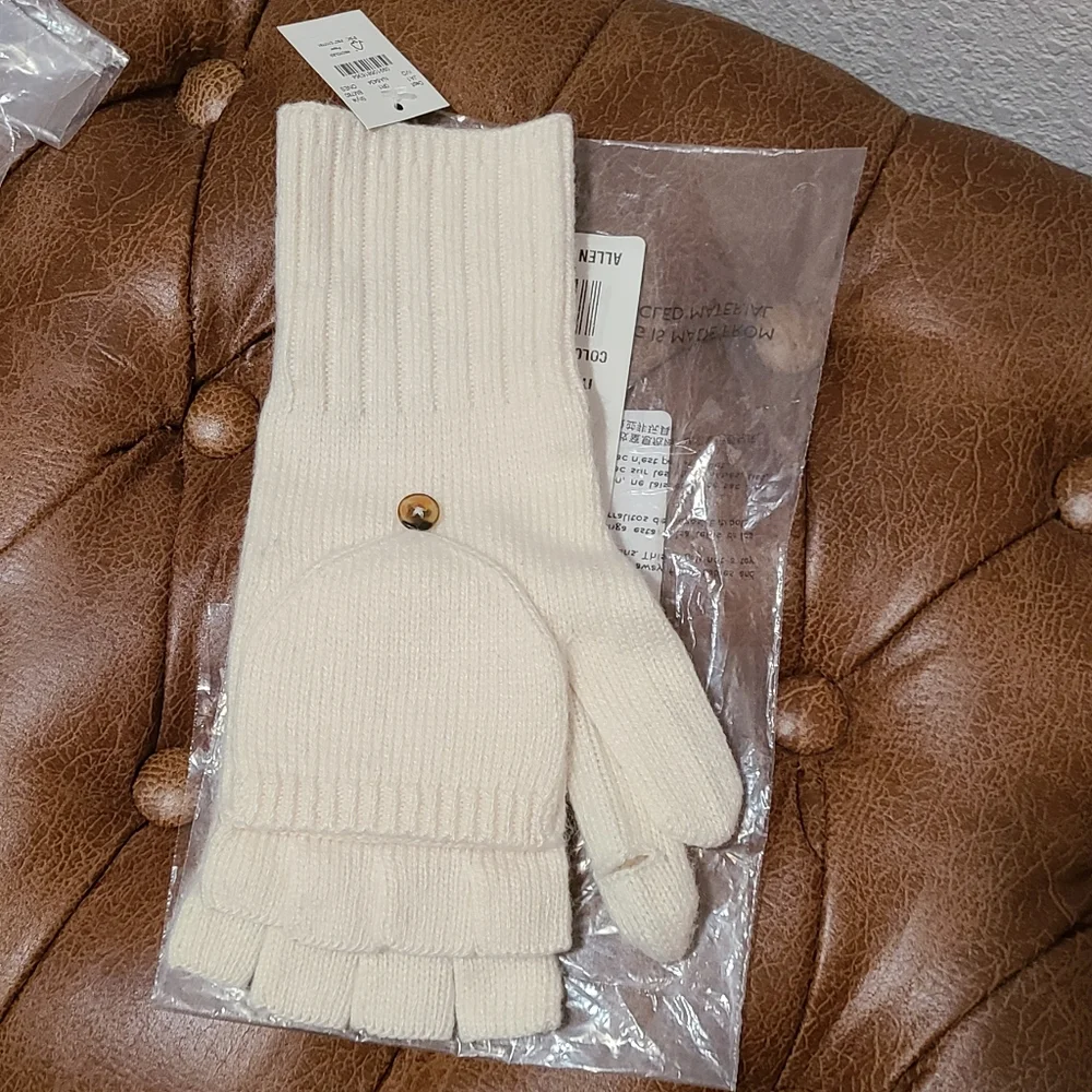 NWT J. Crew Ribbed-Knit Glittens